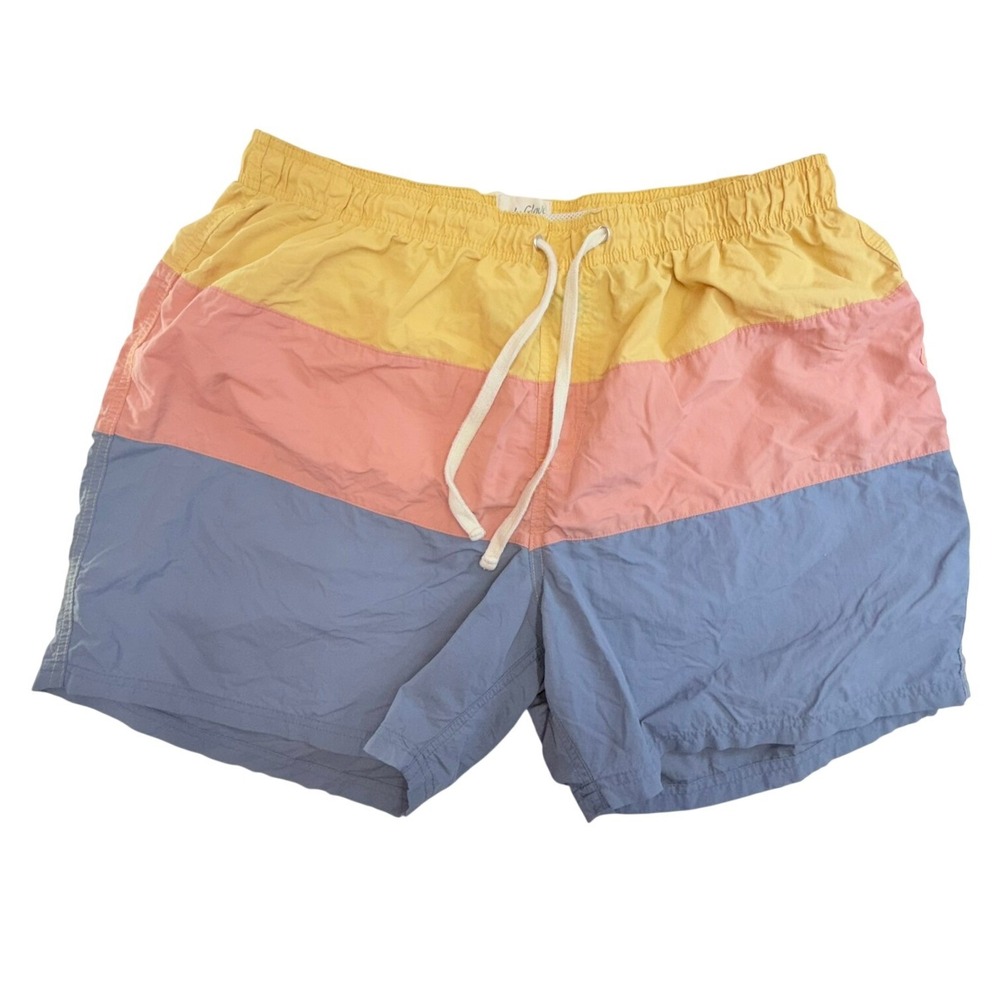 Body Glove Swim Trunks Mens XXL 38 Multicolor Vintage Colorblock Board‎ Shorts